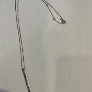 silver chain with inspirational bar charm